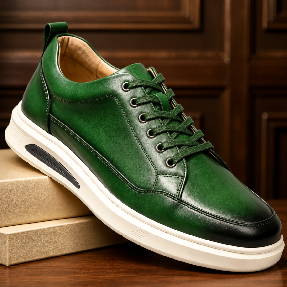 Sawyer Handcrafted Leather Trainer | Men's Genuine Leather Trainers | Smart Casual Fashion Shoes UK