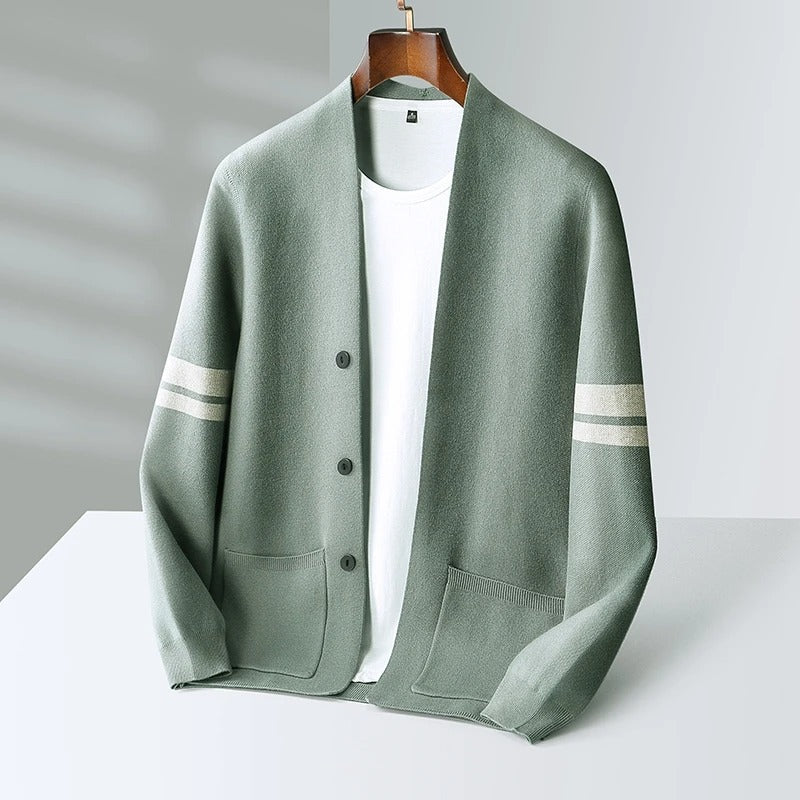 Finn Fine-Knit Cardigan | Men's Fine Knit Cardigan | Smart Slim Fit Knitwear UK