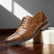 Marlowe Cap-Toe Derbies | Men's Classic Smart Shoes | Genuine Leather Smart Casual UK