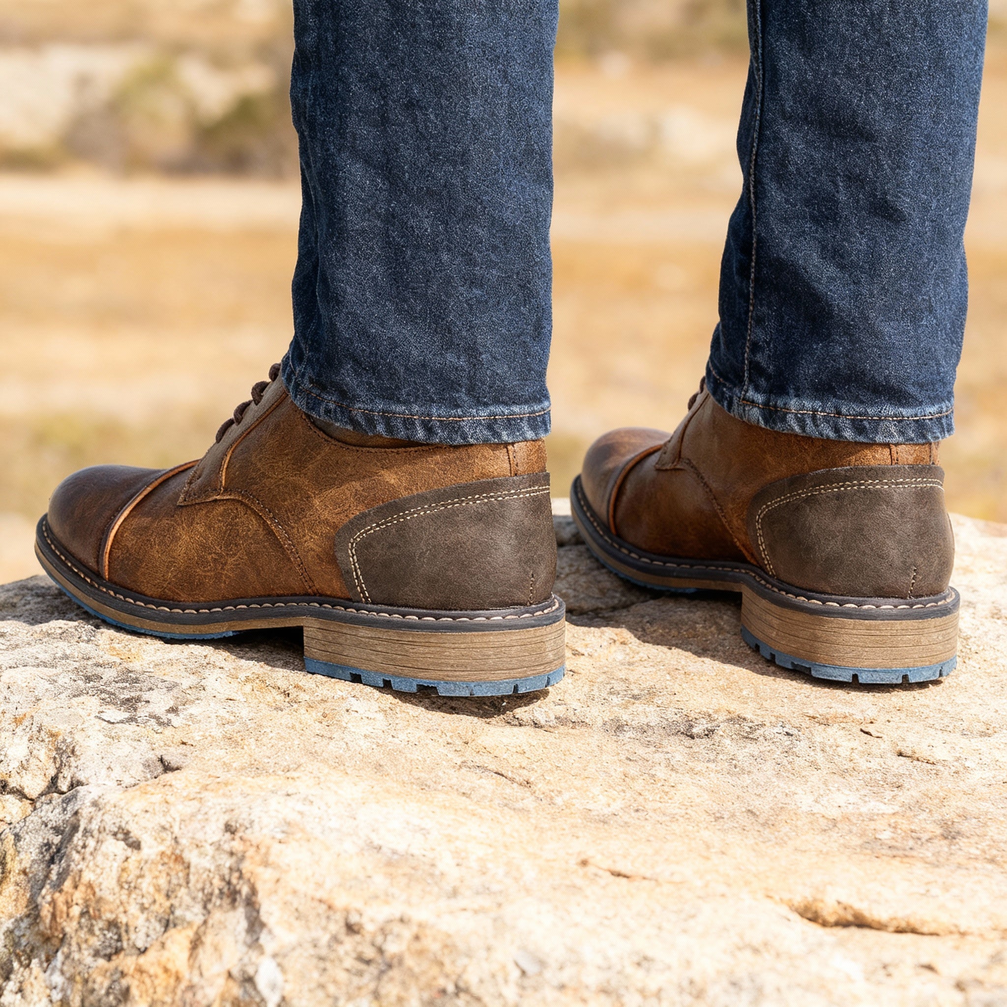 Milo Cap-Toe Derbies | Men's Classic Smart Shoes | Genuine Leather Smart Casual UK