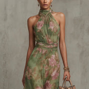 Selby Halter Midi Dress | Women's Classic Midi Dress | Elegant Everyday Dress UK