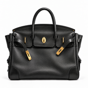 Vivienne Top Handle Tote – Structured Leather & Canvas Handbag Premium Autumn Winter