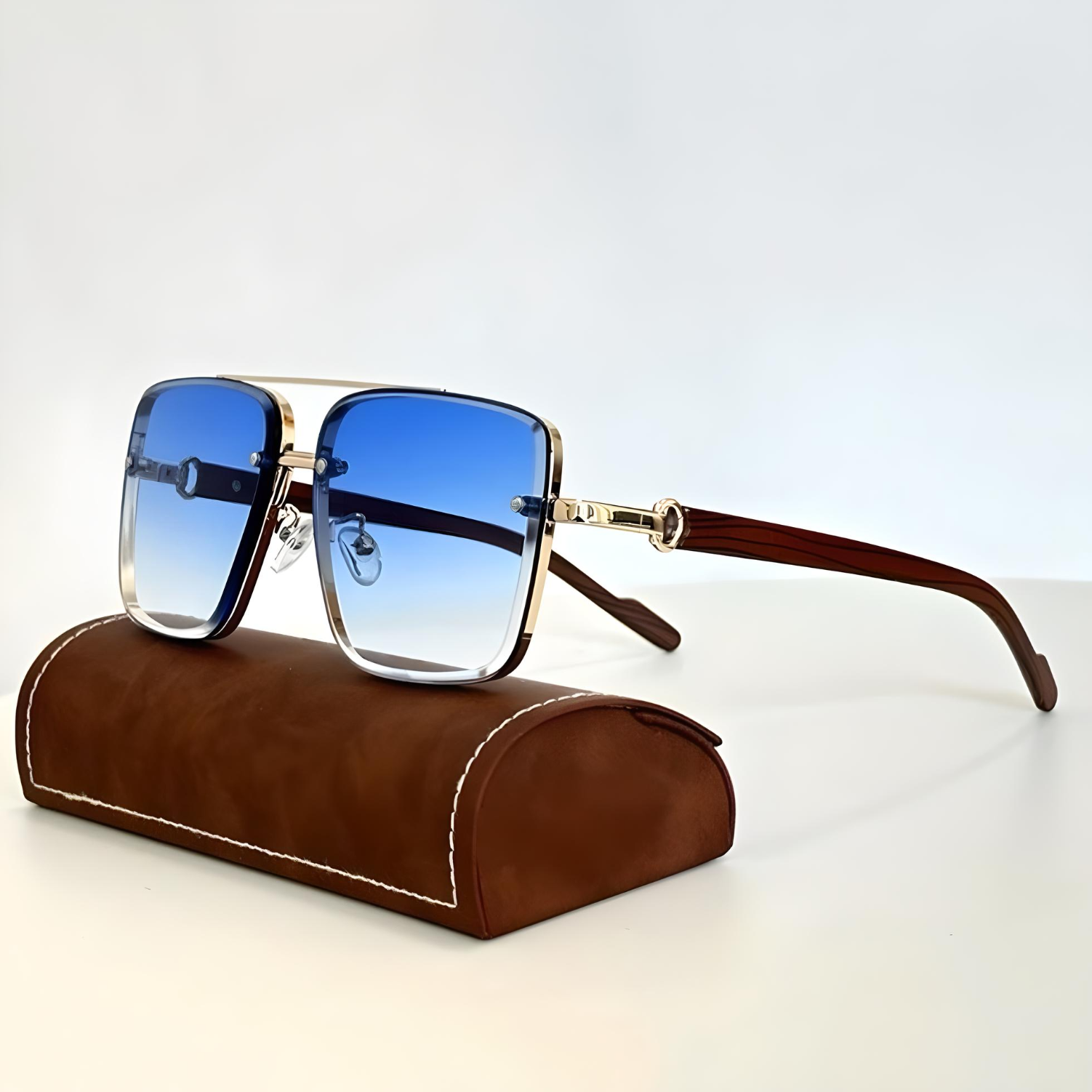 Rex Retro Square Shades | Retro Vintage Sunglasses | Oversized UV400 Shades UK