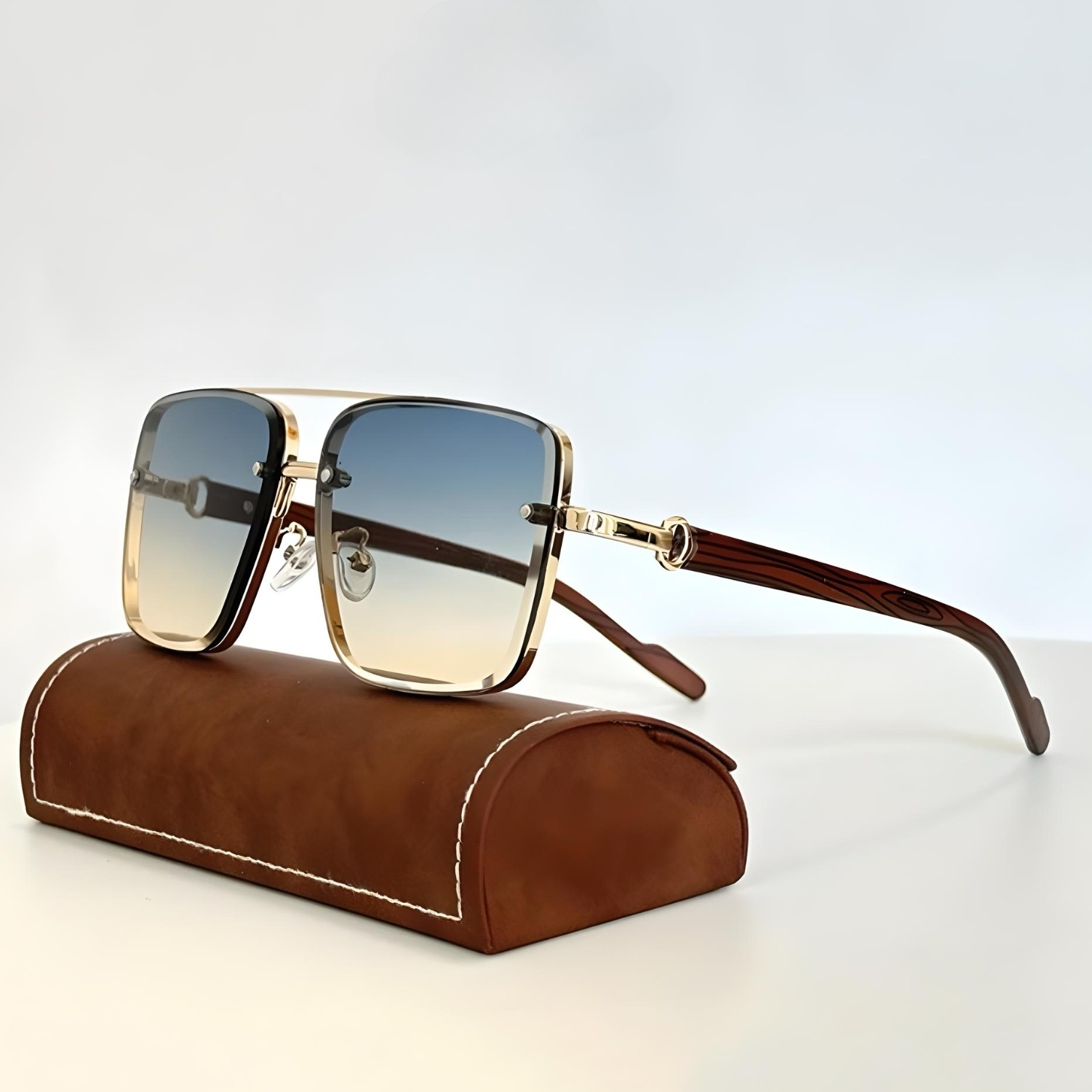 Rex Retro Square Shades | Retro Vintage Sunglasses | Oversized UV400 Shades UK
