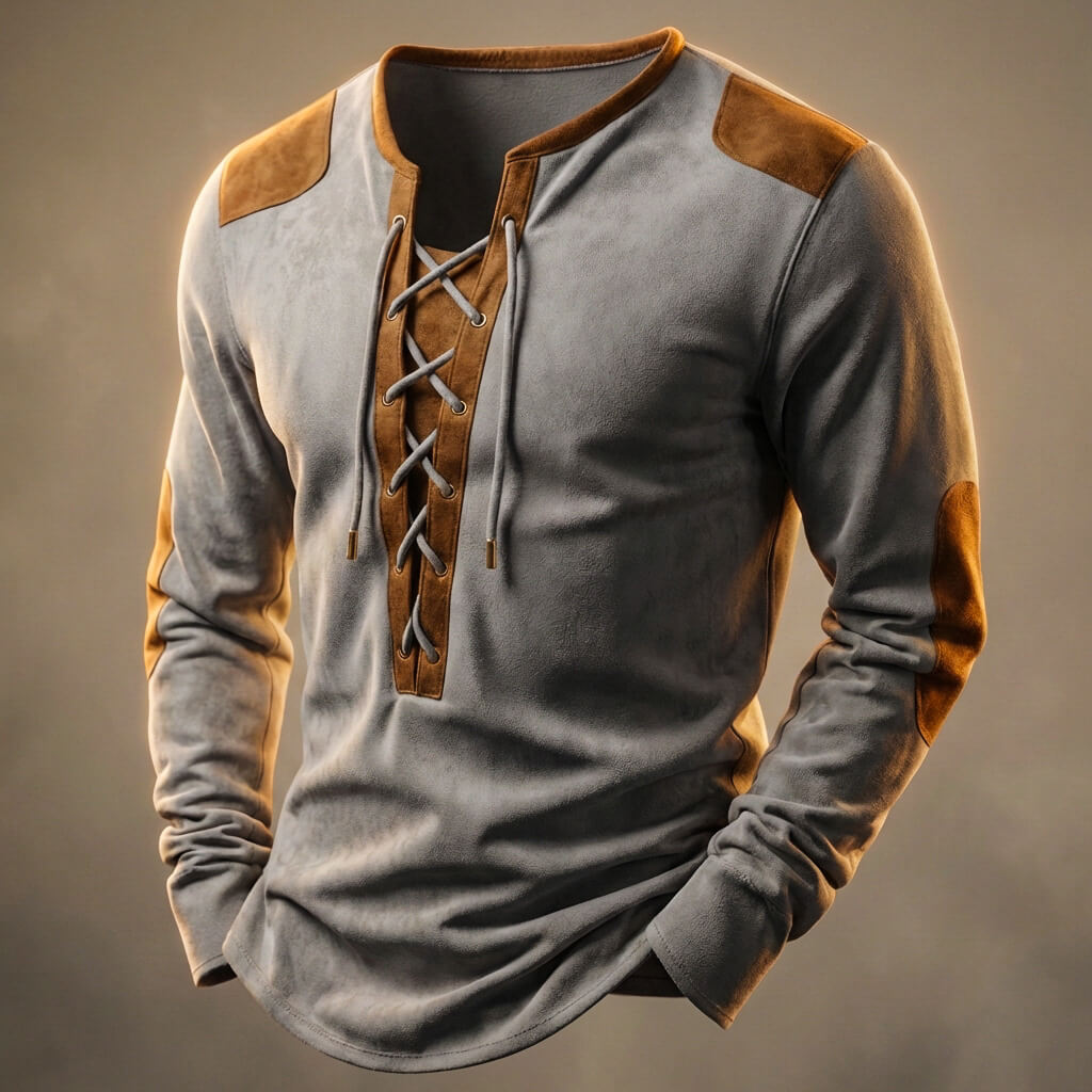 Hutton Textured Henley Shirt | Men's Relaxed Casual Shirt | Smart Button-Down Everyday Top UK