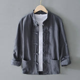 Ellis Mandarin Collar Shirt | Men's Oxford Button-Down Shirt | Smart Casual Formal Top UK