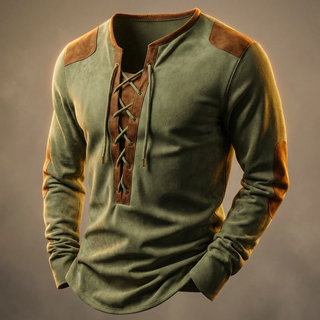 Hutton Textured Henley Shirt | Men's Relaxed Casual Shirt | Smart Button-Down Everyday Top UK