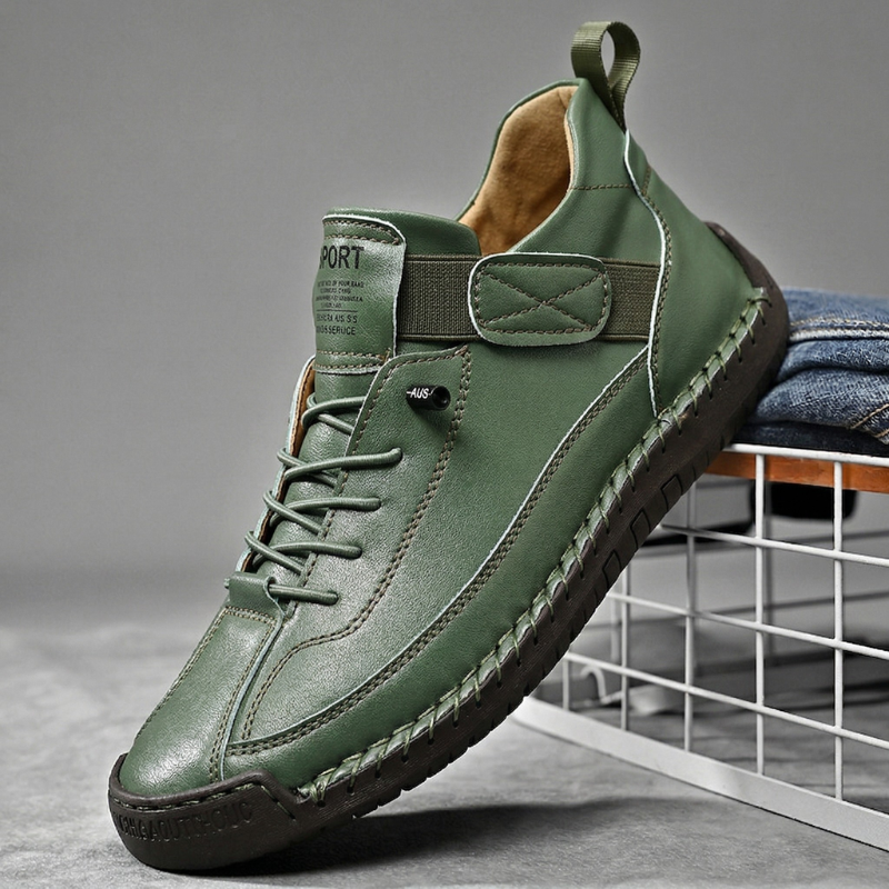 Calder Handcrafted Leather Trainer | Men's Genuine Leather Trainers | Smart Casual Fashion Shoes UK