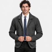 Men's Waffle Knit Jacket – Soft Stretch Loose Fit Winter Coat | Black Navy Grey Burgundy | S–3XL