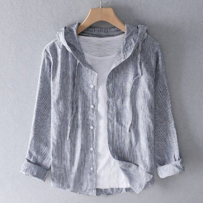 Nova Linen Hoodie | Men's Premium Jumper | Warm Casual Knitwear UK