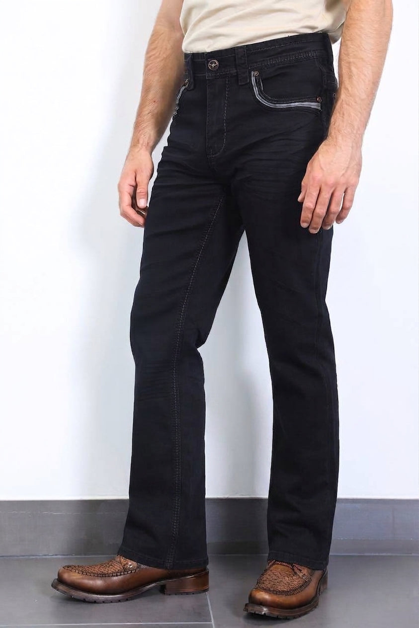 Holt Solid Wash Bootcut Jeans | Jeans | Men's Black Bootcut