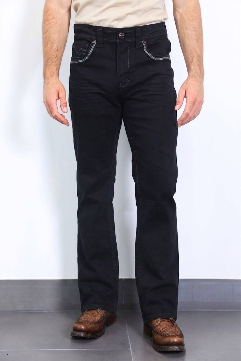 Holt Solid Wash Bootcut Jeans | Jeans | Men's Black Bootcut