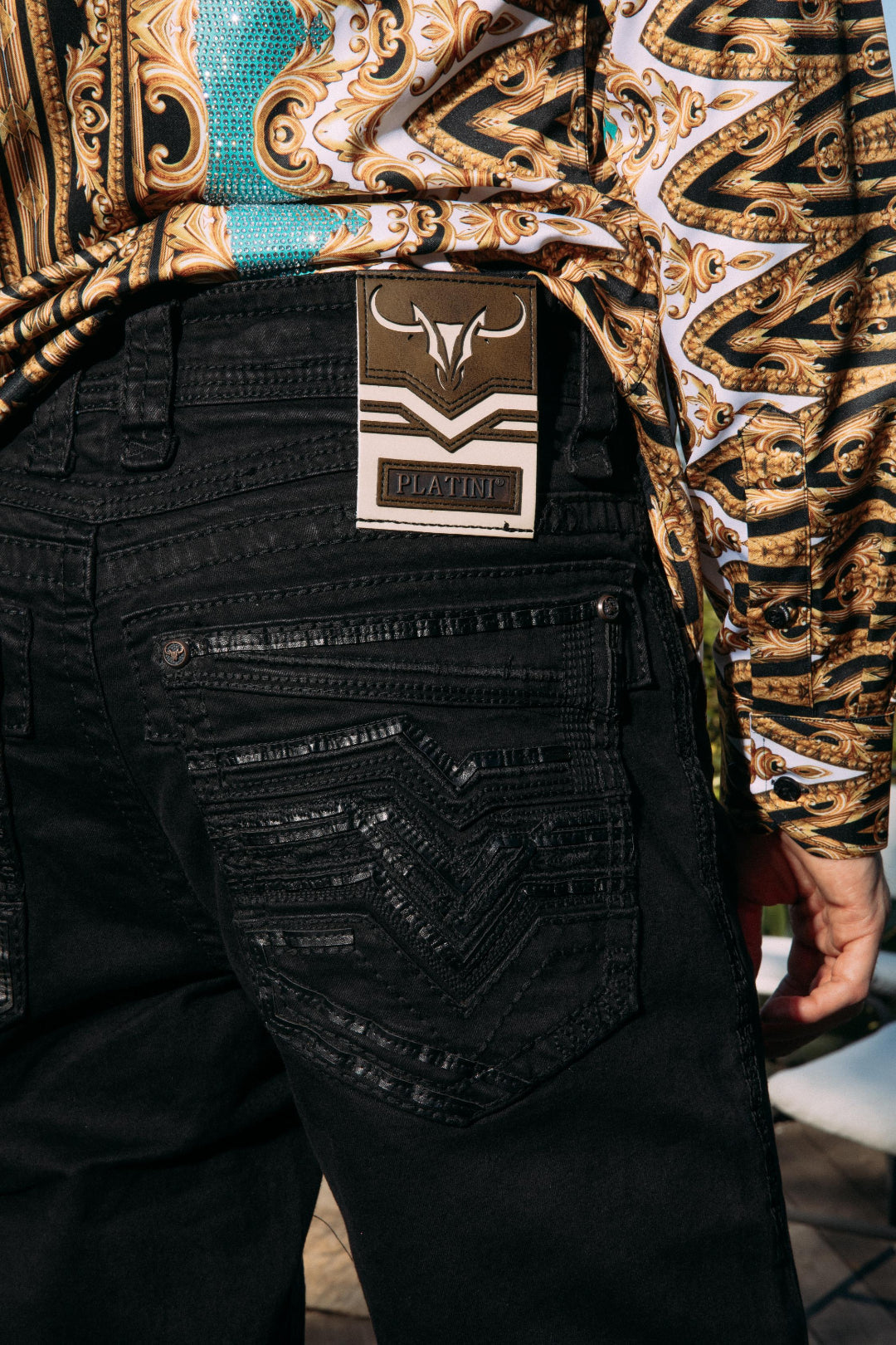 Holt Summit Chevron Bootcut Jeans | Jeans | Men's Black Bootcut