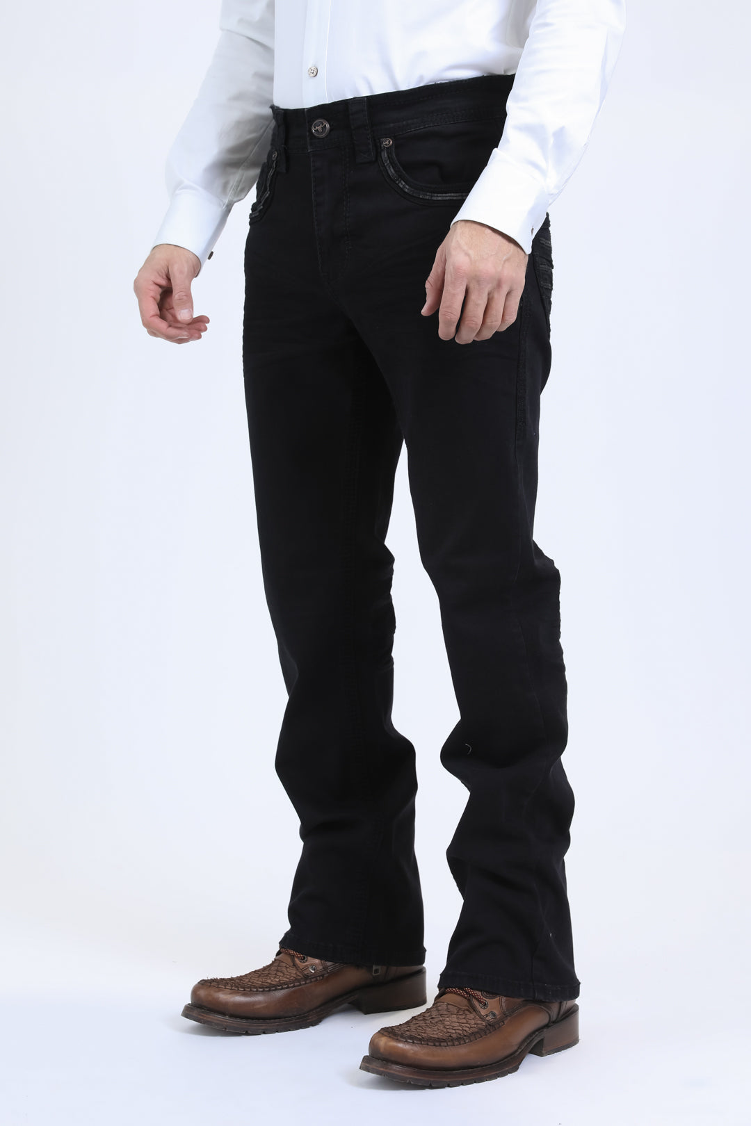 Holt Summit Chevron Bootcut Jeans | Jeans | Men's Black Bootcut