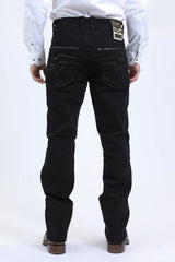 Holt Summit Chevron Bootcut Jeans | Jeans | Men's Black Bootcut
