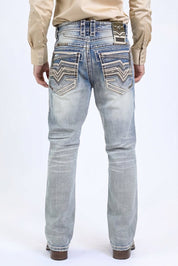 Holt Summit Chevron Bootcut Jeans | Jeans | Men's Light Blue Bootcut