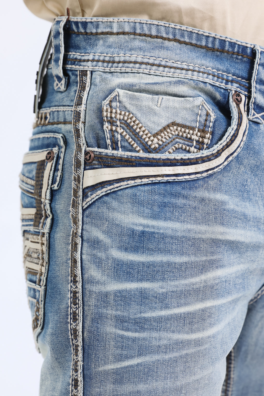 Holt Summit Chevron Bootcut Jeans | Jeans | Men's Light Blue Bootcut