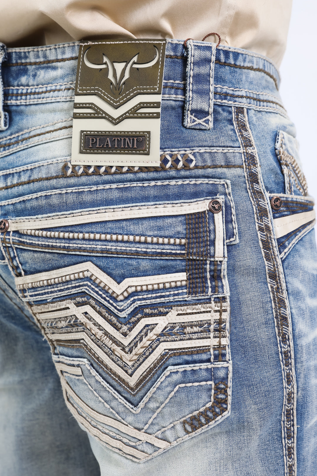 Holt Summit Chevron Bootcut Jeans | Jeans | Men's Light Blue Bootcut