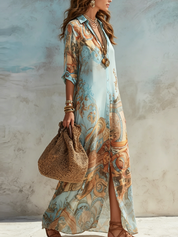 Camden Baroque Summer Dress | Women's Elegant Occasion Dress | Smart Party Fashion Dress UK