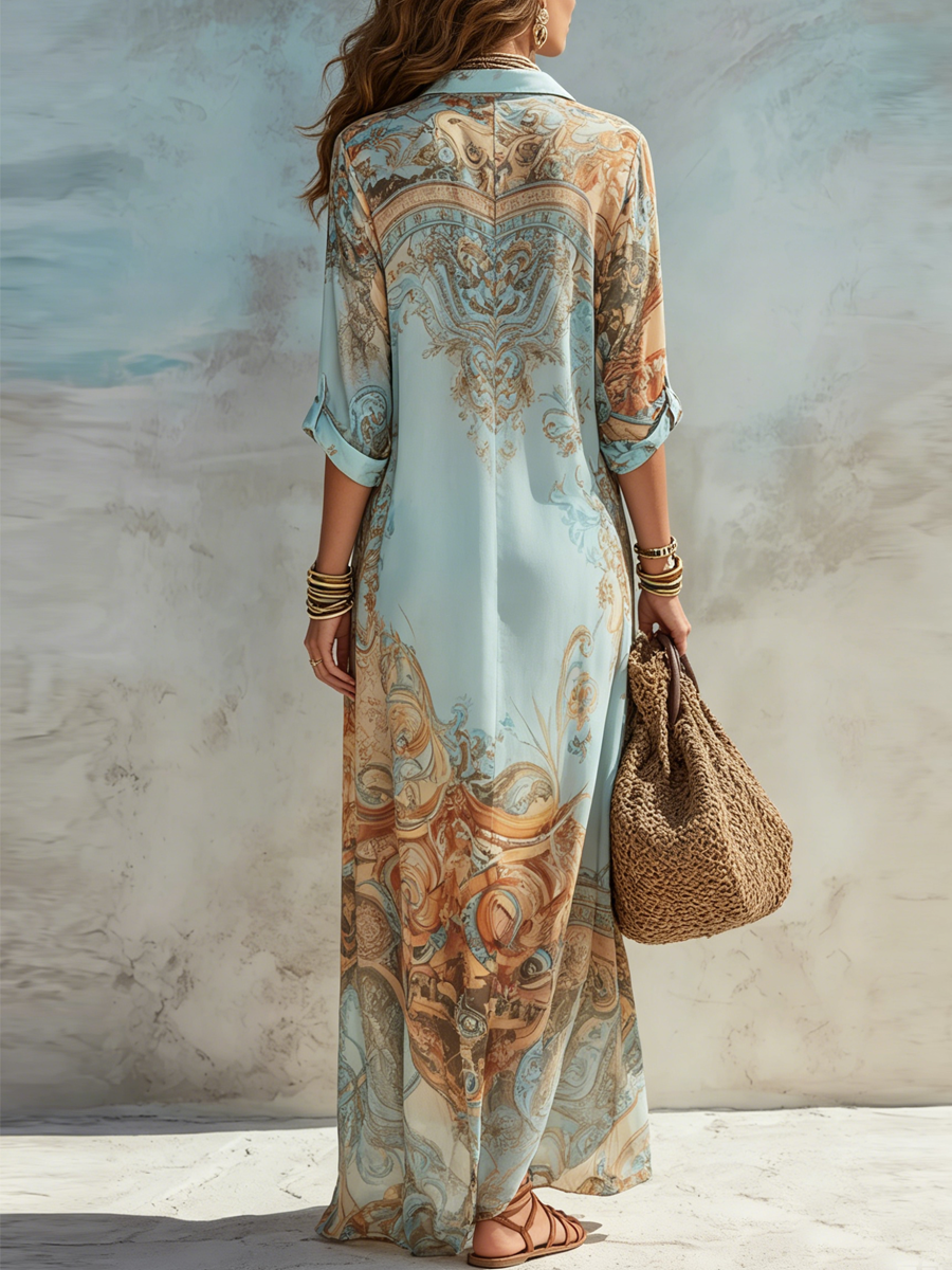 Camden Baroque Summer Dress | Women's Elegant Occasion Dress | Smart Party Fashion Dress UK