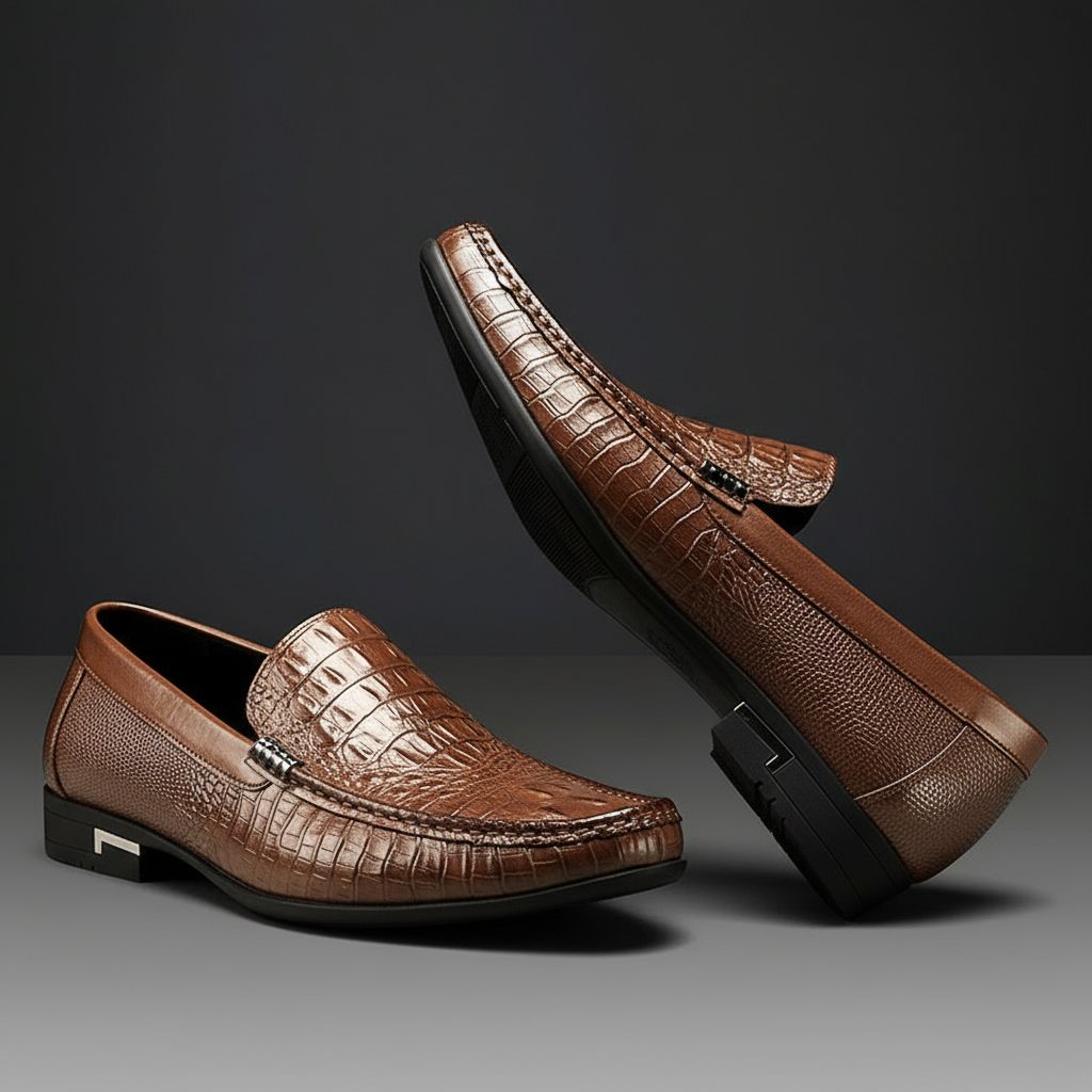 Ashford Leather Loafers | Men's Genuine Leather Loafers | Slip-On Smart Casual Shoes UK