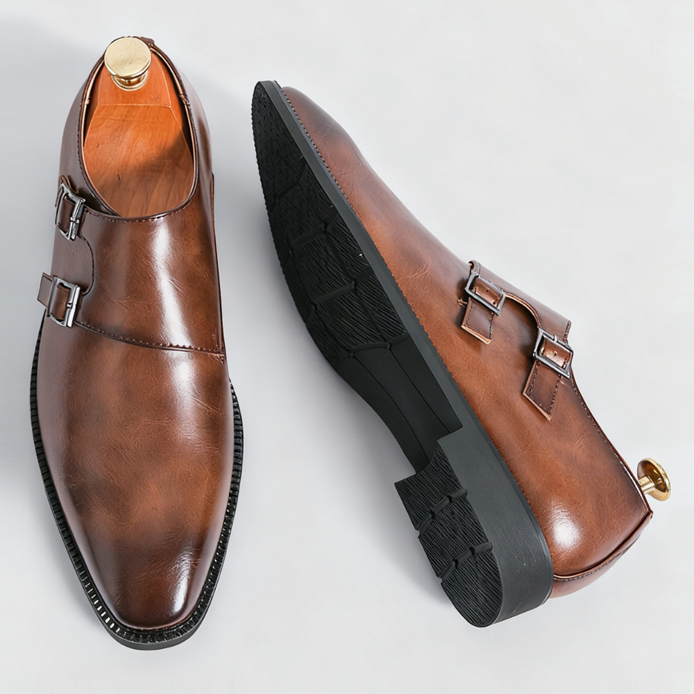 Rex Suede Monk Loafers | Men's Suede Loafers | Slip-On Smart Casual Driving Shoes UK