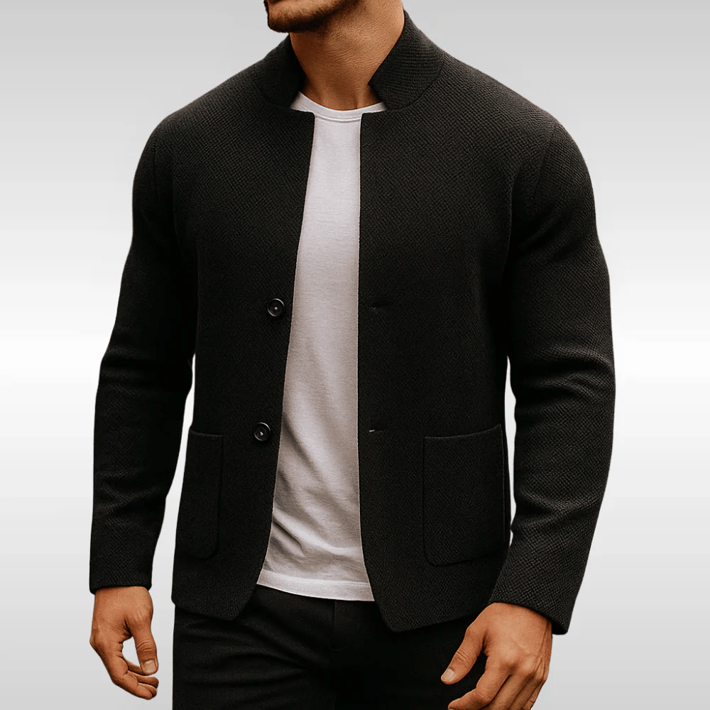 Givalli Refined Cardigan | Men's Fine Knit Cardigan | Smart Slim Fit Knitwear UK
