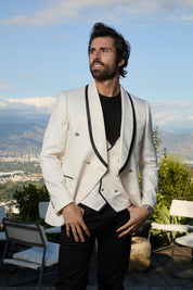 Jacquard Blazer & Waistcoat Set | Blazer | Men's Formal Jacquard Suit
