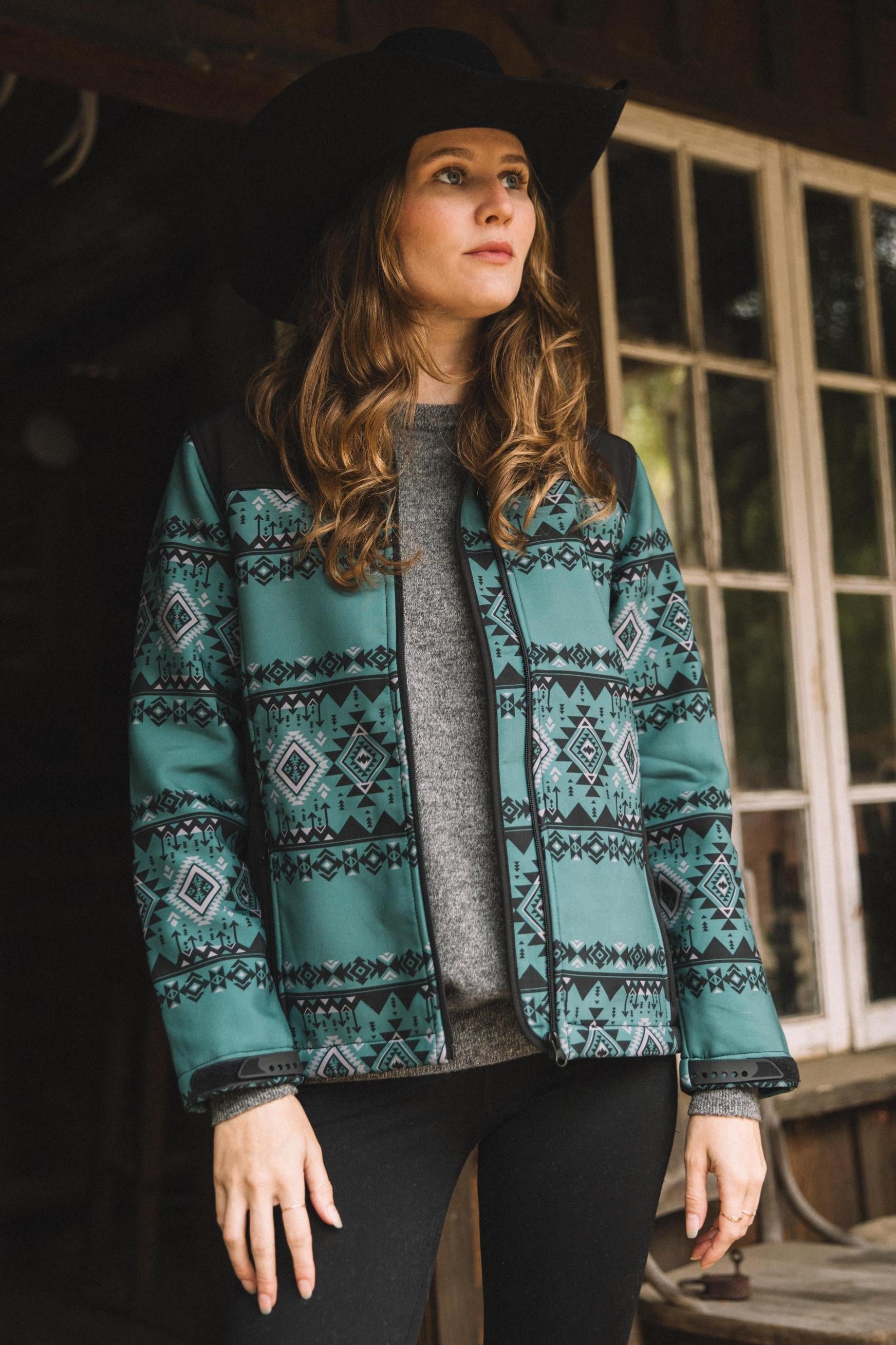 Ladies Softshell Water-Resistant Jacket | Jacket | Women's White Brown Teal Burgundy Softshell