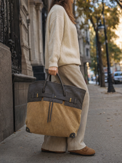 Juliette Suede Tote Bag – Luxury Structured Handbag Premium Quality Autumn Winter