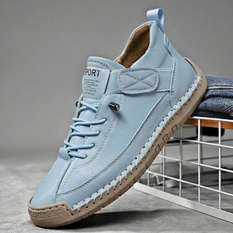 Calder Handcrafted Leather Trainer | Men's Genuine Leather Trainers | Smart Casual Fashion Shoes UK