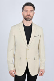 Date Night Stretch Blazer IV | Men's Blazer | Men Stretch Blazer Beige Black