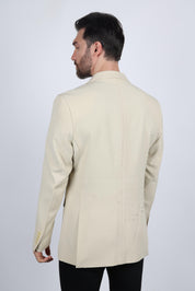 Date Night Stretch Blazer IV | Men's Blazer | Men Stretch Blazer Beige Black