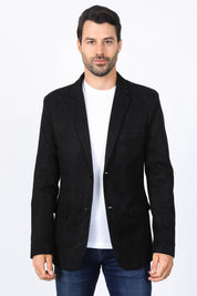 Double Button Suede Blazer | Men's Blazer | Men Faux Suede Black Off White Camel Navy Light Grey Mink Brown