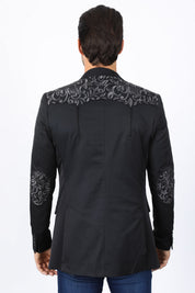 Embroidery Fashion Blazer II | Men's Blazer | Men Embroidery Blazer Beige Black Navy