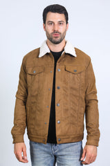 Pennine Sherpa Jacket | Men's Sherpa Lined Faux Suede Jacket | Warm Winter Overshirt UK
