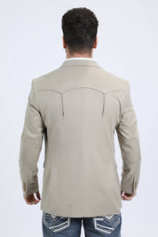 Khaki Double Button Western Blazer | Blazer | Men's Western Style Khaki