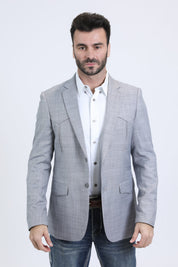 Silver Double Button Western Blazer | Blazer | Men's Western Style Silver
