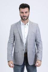 Silver Double Button Western Blazer | Blazer | Men's Western Style Silver