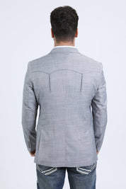 Silver Double Button Western Blazer | Blazer | Men's Western Style Silver
