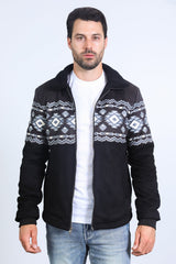 Aztec Suede Quilted Fur-Lined Jacket | Men's Jacket | Men Aztec Suede Quilted Fur Black Brown Beige Navy