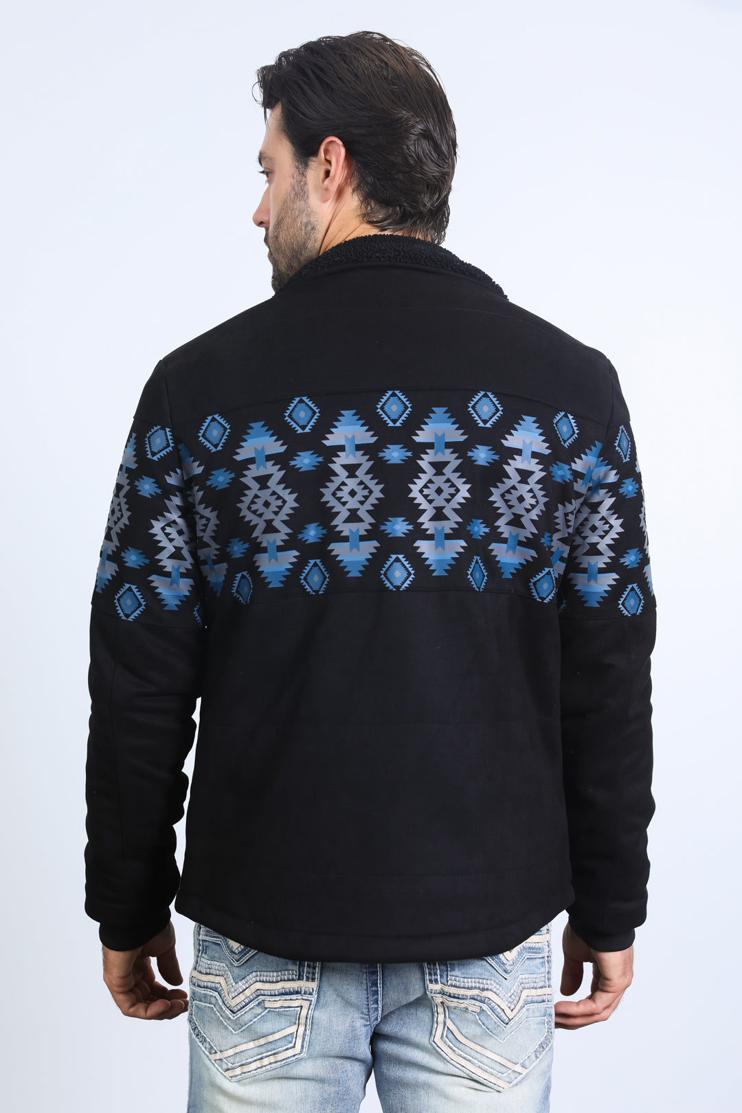 Aztec Quilted Fur-Lined Jacket | Men's Jacket | Men Aztec Quilted Fur Beige Black Brown