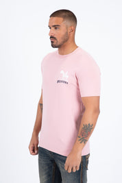 Western Cowboy Rider Graphic Tee | T-Shirt | Men's Cotton Pink Western Print