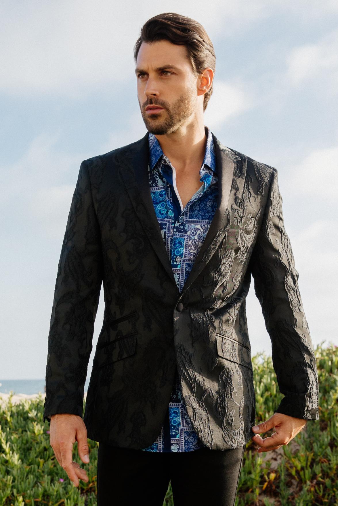 Modern Fit Evening Blazer | Blazer | Men's Black Evening Jacket