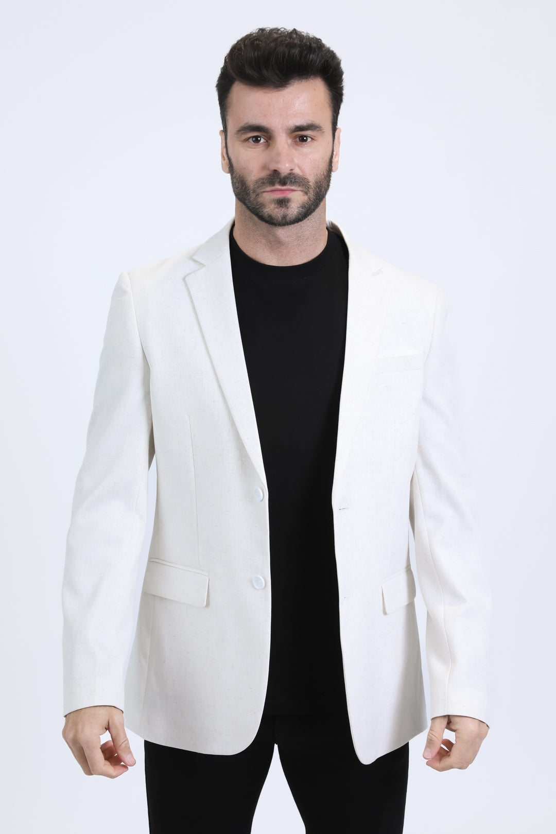 Modern Fit Blazer IV | Men's Blazer | Men Modern Fit Forest Green Heather Grey Pinstripe