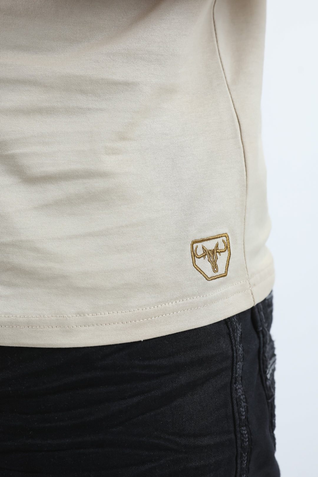 Aztec Border Stripe Polo | Polo Shirt | Men's Beige Cotton