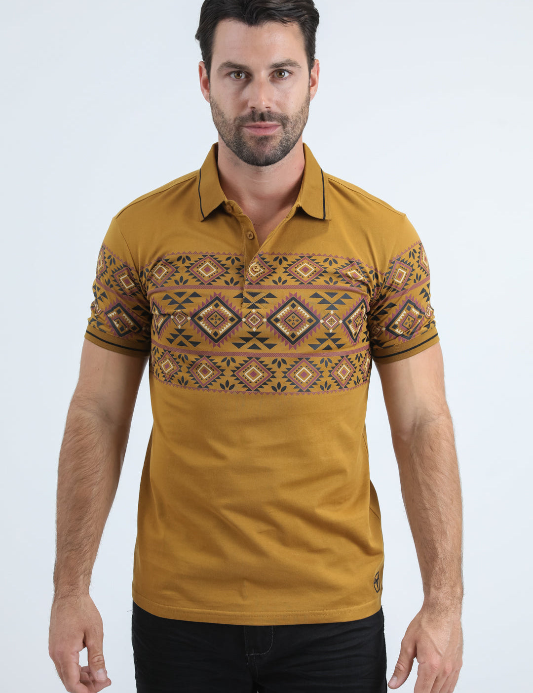 men-modern-fit-stretch-cotton-camel-polo-with-aztec-print-AZP11002_1.jpg