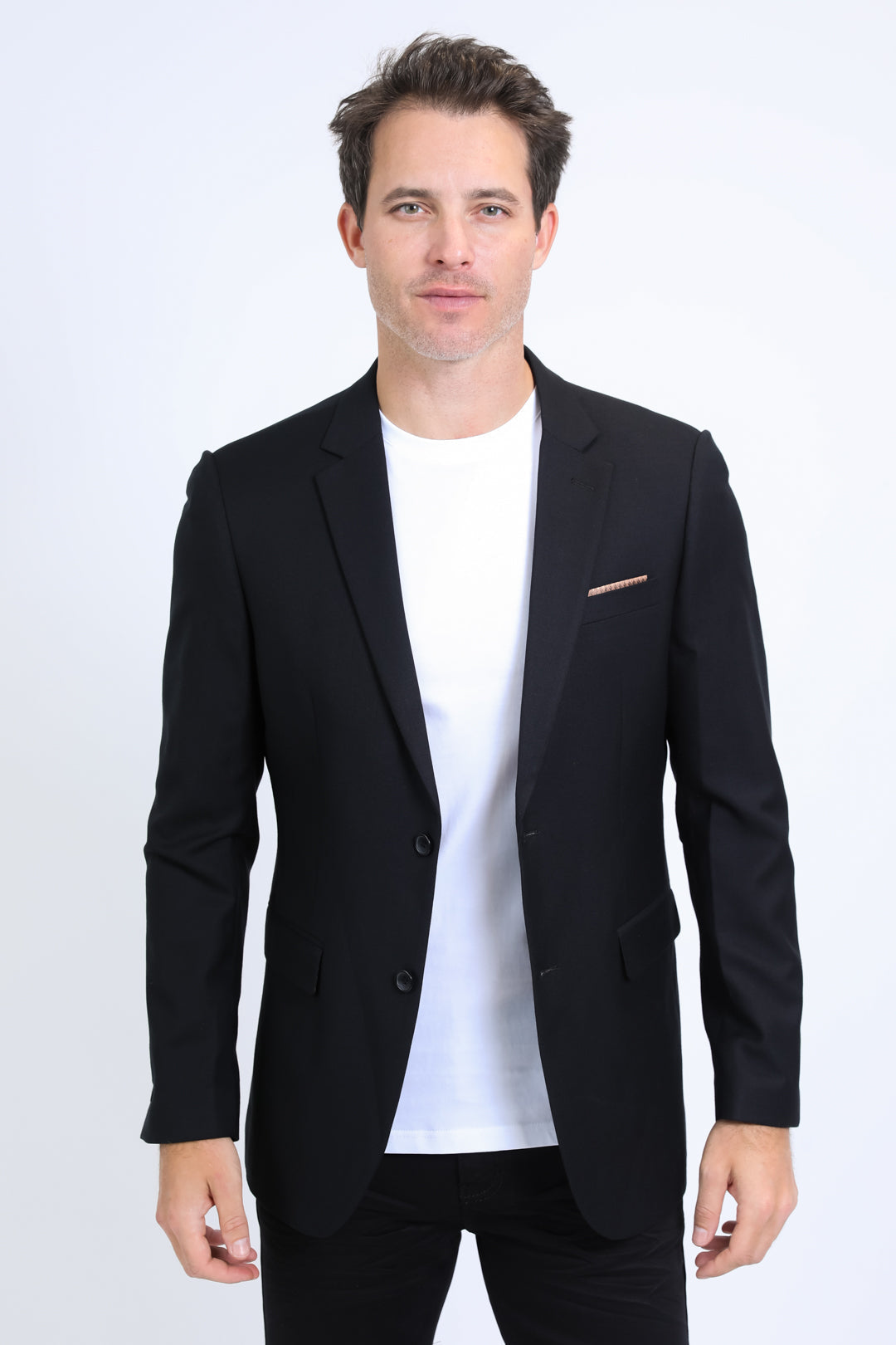 Date Night Stretch Blazer | Men's Blazer | Men Modern Fit Stretch Date Night Black Grey