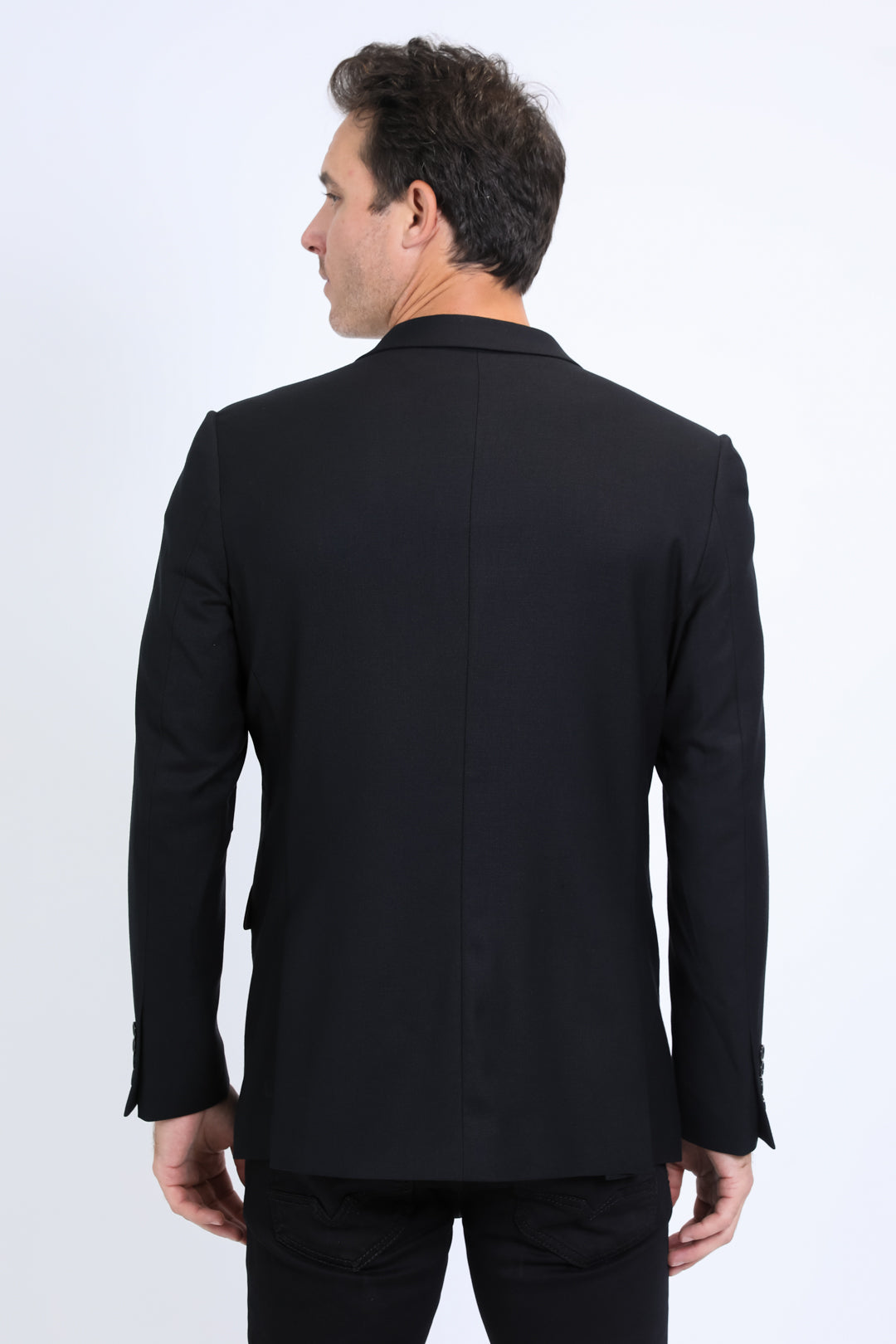 Date Night Stretch Blazer | Men's Blazer | Men Modern Fit Stretch Date Night Black Grey