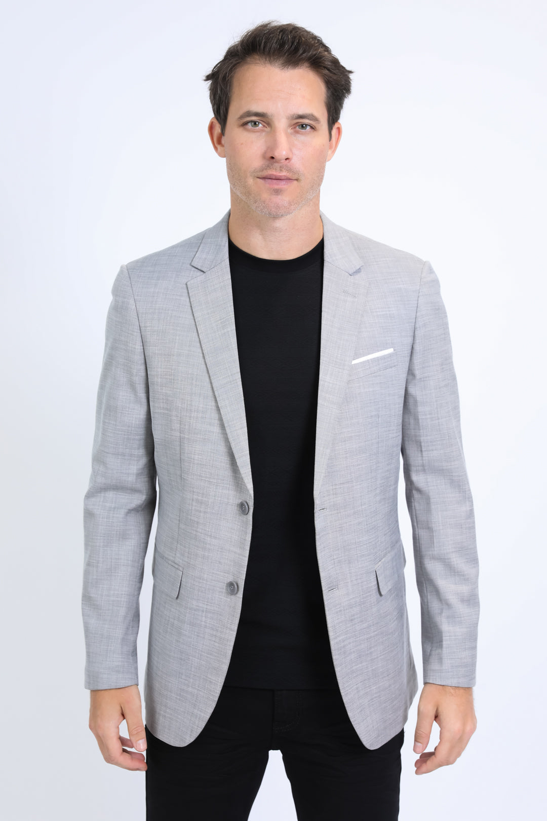 Date Night Stretch Blazer | Men's Blazer | Men Modern Fit Stretch Date Night Black Grey